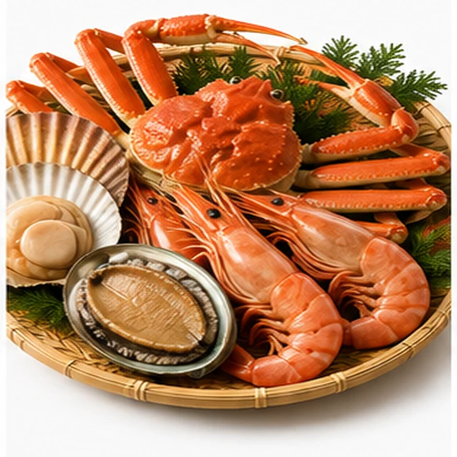 Caranguejo, salmão e frutos do mar — presentes de furusato nozei